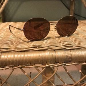 Orange tinted Tory Burch circle Sunglasses w case